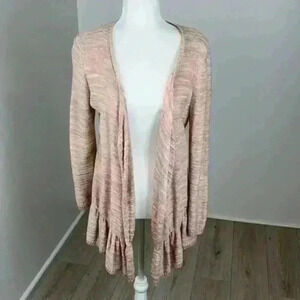Hannah Light Pink Knit Cardigan Size Large